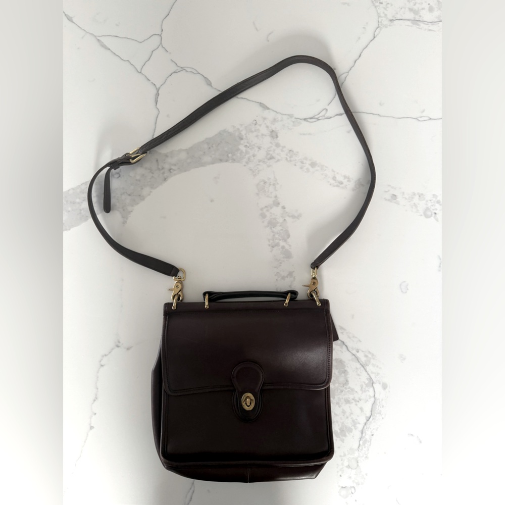 Vintage Coach 9927 Leather Willis mahogany/brown
